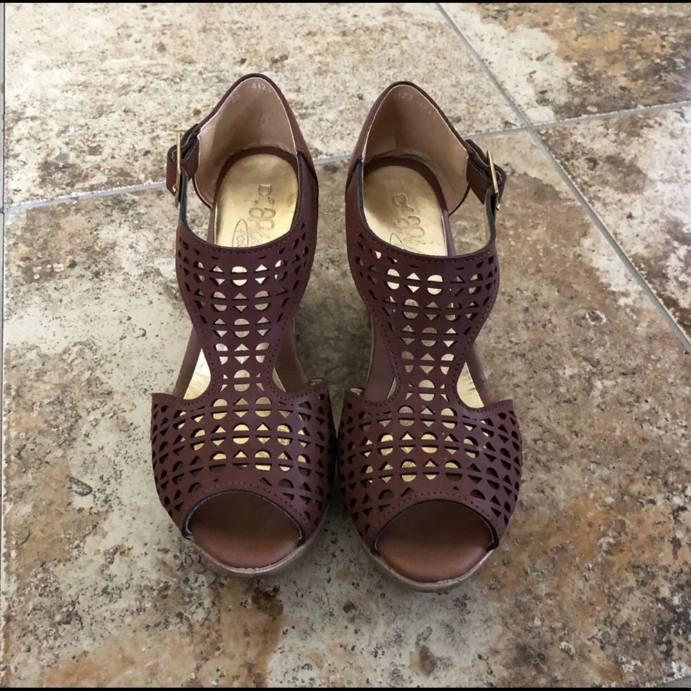 Brown Mexican Huarache Wedge